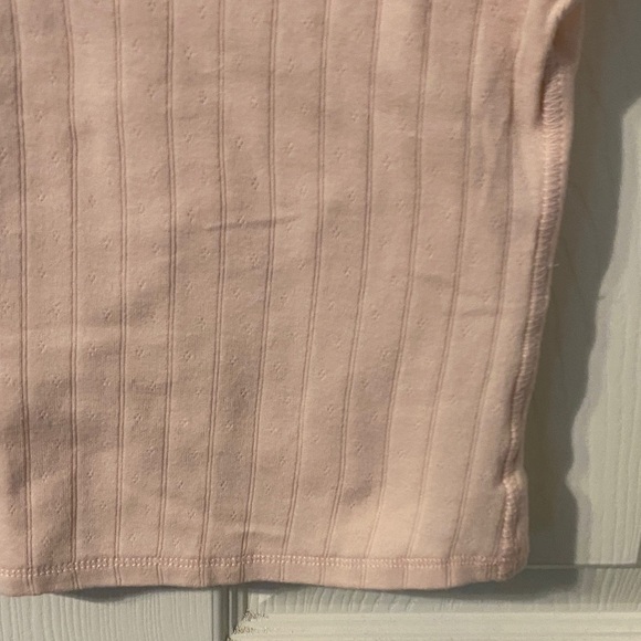 Free People intimately Light Pink Ribbed Short Sleeve Top NWOT - Picture 5 of 7